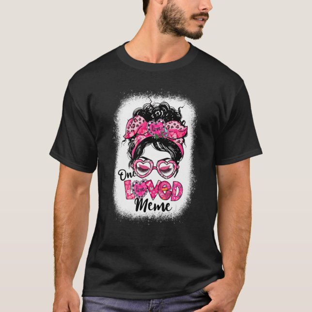 Bleichen Sie eine geliebte Frau Messy Bun Frauen V T-Shirt (Vorderseite)