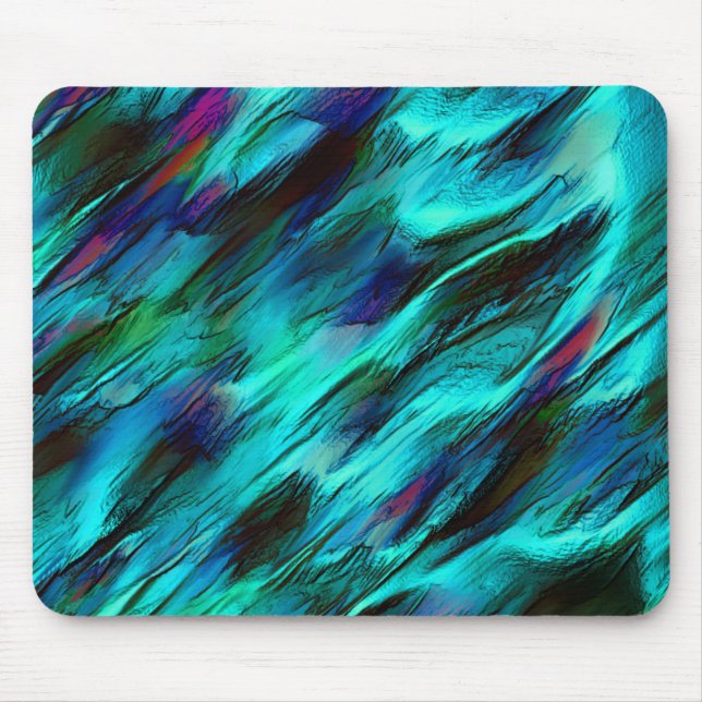 Bleichend von blau bis cyan und rote Flecken Mousepad (Vorne)