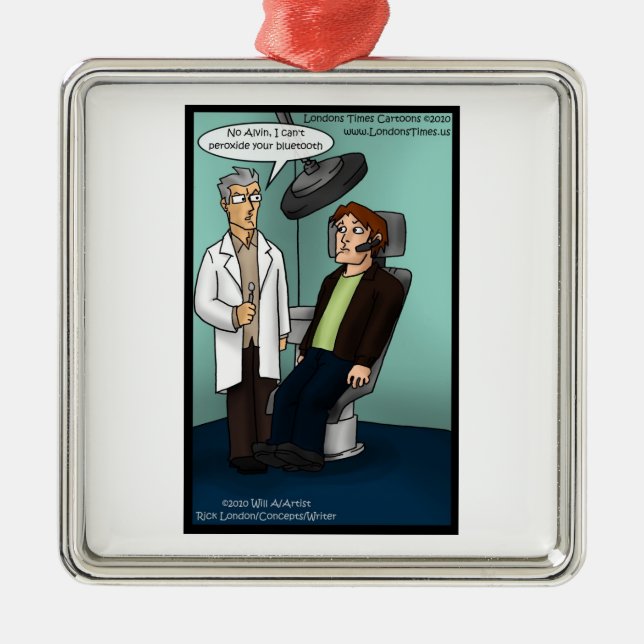 Bleichende BluethoothFunny Dentistry Ornaments Ornament Aus Metall (Vorne)