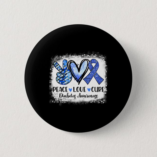 Bleichende Liebe Heilung Graublauer Diabetes Button (Vorderseite)
