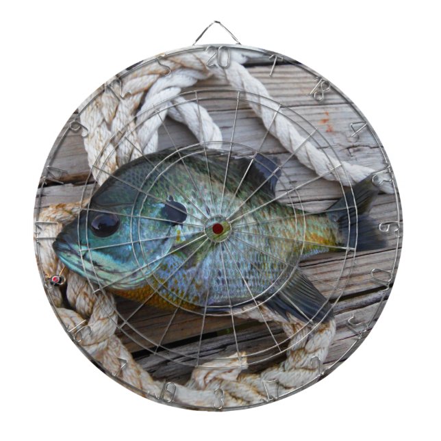 Bleichfische auf Dock und Seil Dartscheibe (vorne)