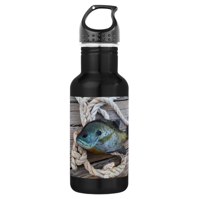 Bleichfische auf Dock und Seil Trinkflasche (Vorderseite)