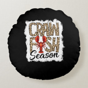 Bleichkraut Season Leopard Crawfish Boil Rundes Kissen