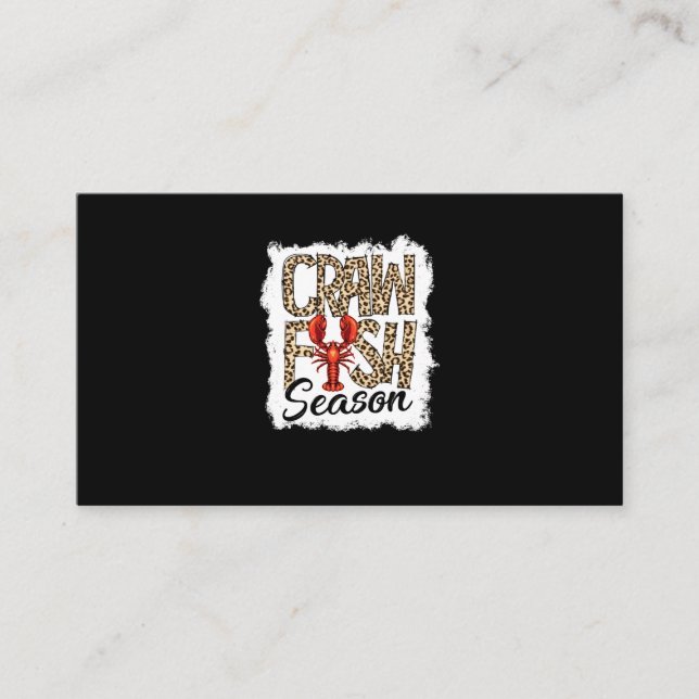 Bleichkraut Season Leopard Crawfish Boil Visitenkarte (Vorderseite)