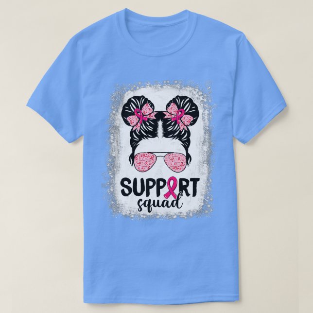 Bleichte rosa Multifunktionsleisten-Unterstützung  T-Shirt (Design vorne)