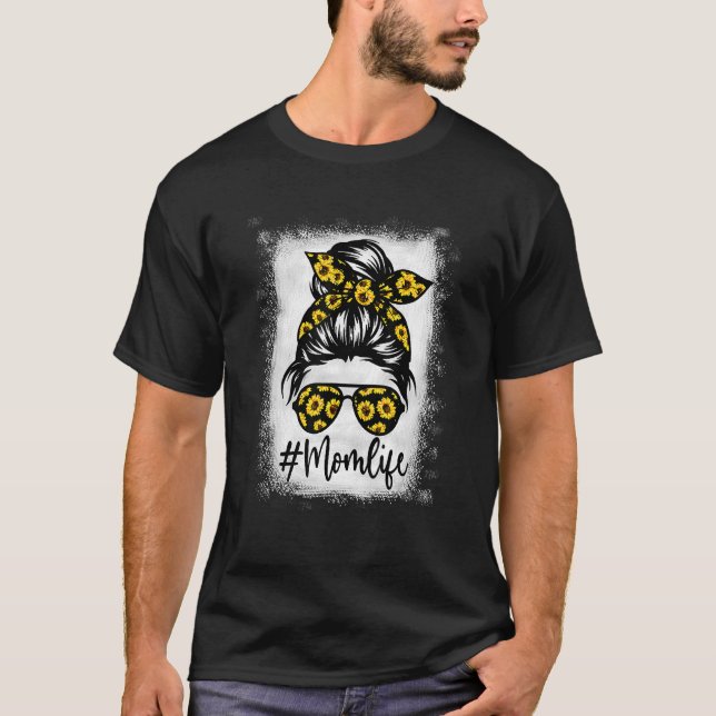 bleichte Sonnenblumen Mama T-Shirts für den Mutter (Vorderseite)