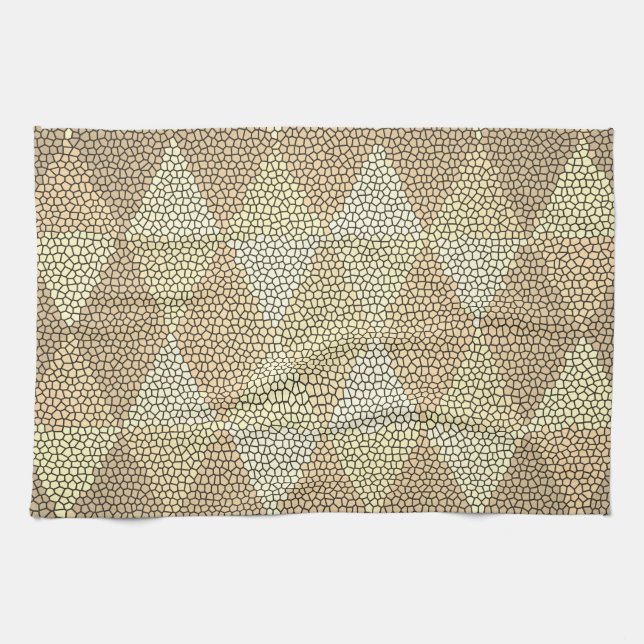Bleiglas Gold Diamantmuster Geschirrtuch (Horizontal)