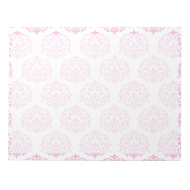 Bleirosa Damast Notizblock (Vorderseite)