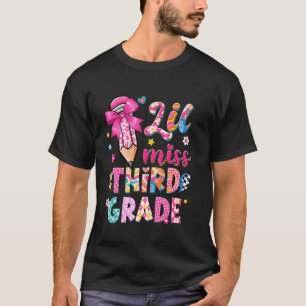 Bleistift Bogen Lil Miss Dritte Klasse 3. Klasse Z T-Shirt