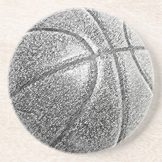 Bleistift-Effekt Basketball Getränkeuntersetzer (Vorne)