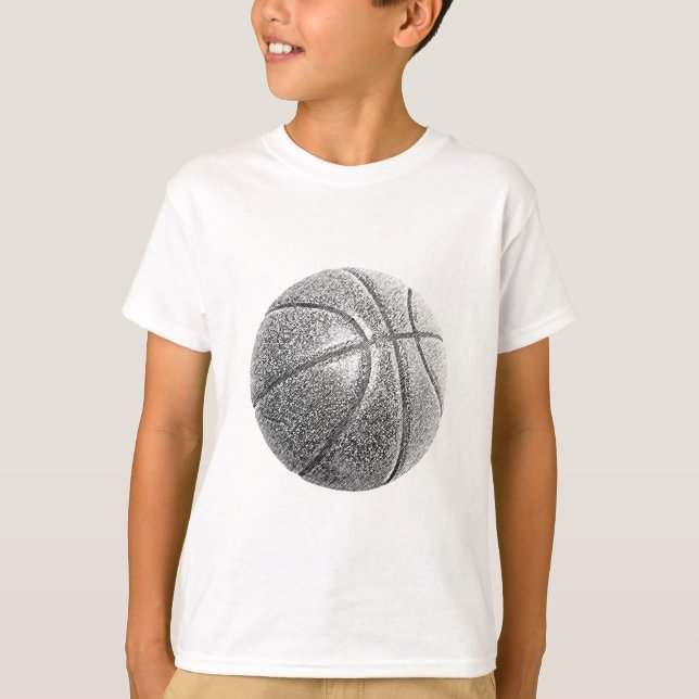 Bleistift-Effekt Basketball T-Shirt (Vorderseite)