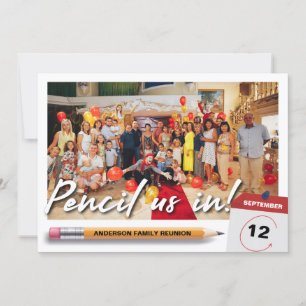 Bleistift in einzigartigem Wiedersehen-Foto Save The Date