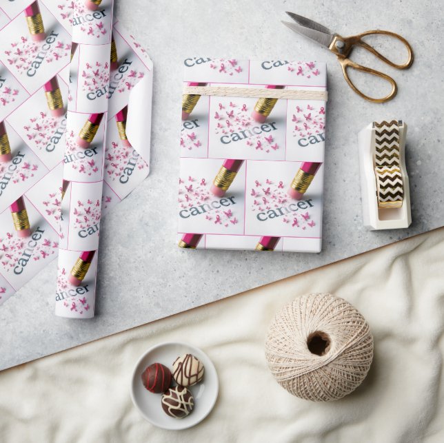 Bleistift Löschen von Text auf Papier Geschenkpapier (Kunsthandwerk)