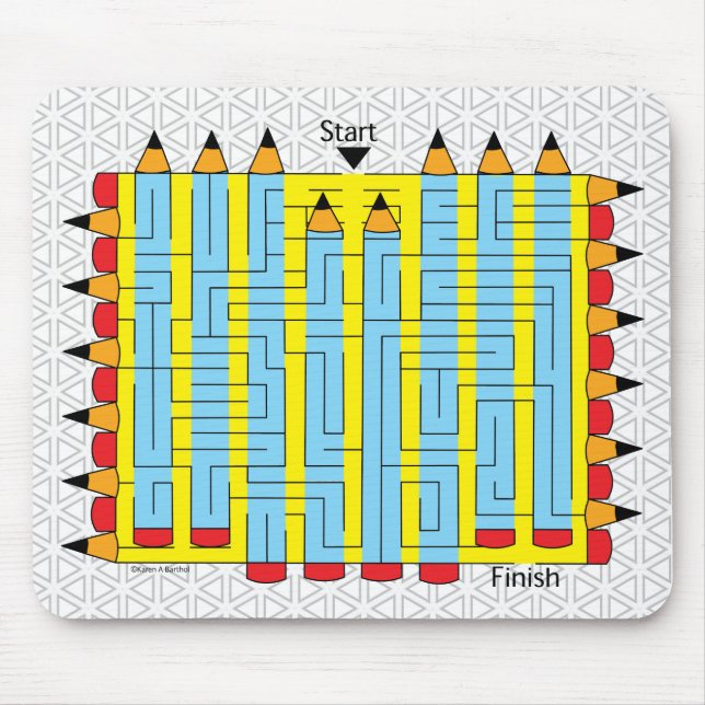 Bleistift Maze Mousepad (Vorne)