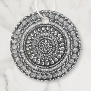Bleistift Original Kunst Mandala Design Geschenkanhänger