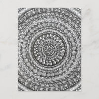 Bleistift Original Kunst Mandala Design Postkarte