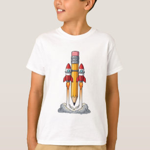 Bleistift-Rakete startet Kinder T-Shirt