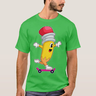 Bleistift-Skater-Skateboard T-Shirt