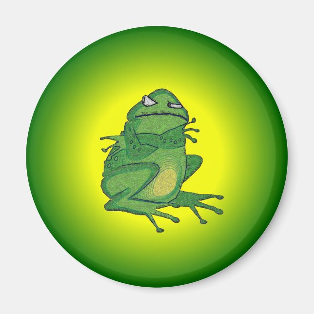 Bleistift-Sketch-Frosch Magnet (Vorne)