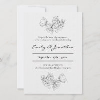 Bleistift-Sketch | Minimalistische Hochzeit