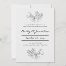 Bleistift-Sketch | Minimalistische Hochzeit