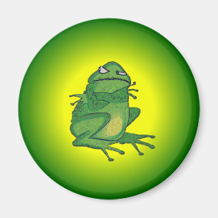 Bleistift-Skizze-Frosch auf Steigung Magnet