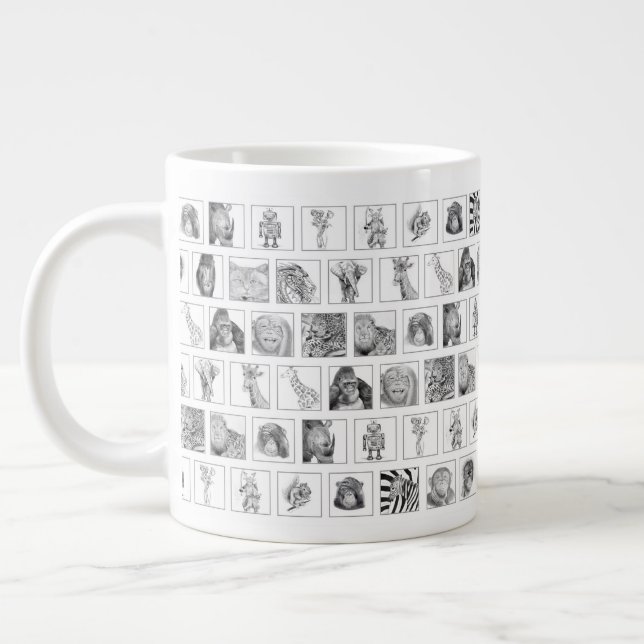Bleistift-Tier-Kollektion Tasse - horizontale Kach (Links)