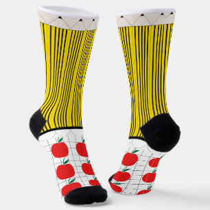 Bleistift- und Apfelsocken Socken