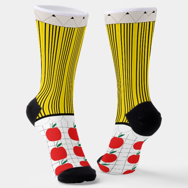 Bleistift- und Apfelsocken Socken (Gewinkelt)