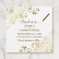 Bleistift uns beim Hochzeitsfeiern Das Datum Gold