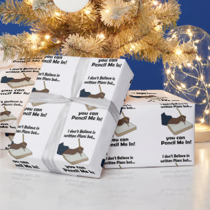 Bleistift uns ein lustiges sarkastisches Zitat-Par Geschenkpapier