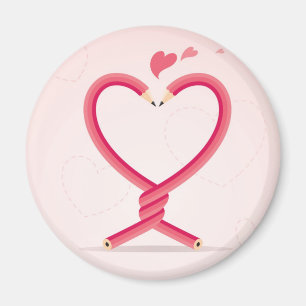 Bleistifte in der Liebe Magnet