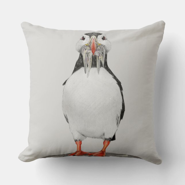 Bleistiftpuffin Kissen (Vorderseite)