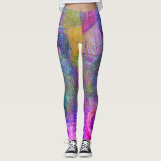 Bleistiftzeichnung von Gesichtern auf diesen angep Leggings