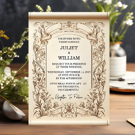 Blend Papyrus Vintag Retro Vellum Overlay Wedding Einladung