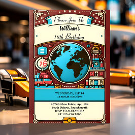 Blend Travel Cabin Beach Zielort 32. Geburtstag Einladung