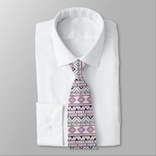 Blend violet Aztec Cravate de design pour hommes