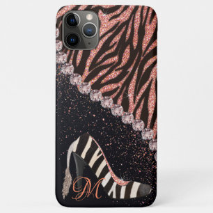 Blende Sparkle Diamond Glitzer Zebra Rose Gold Case-Mate iPhone Hülle