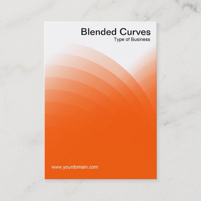 Blended Curves - Orange Visitenkarte (Vorderseite)
