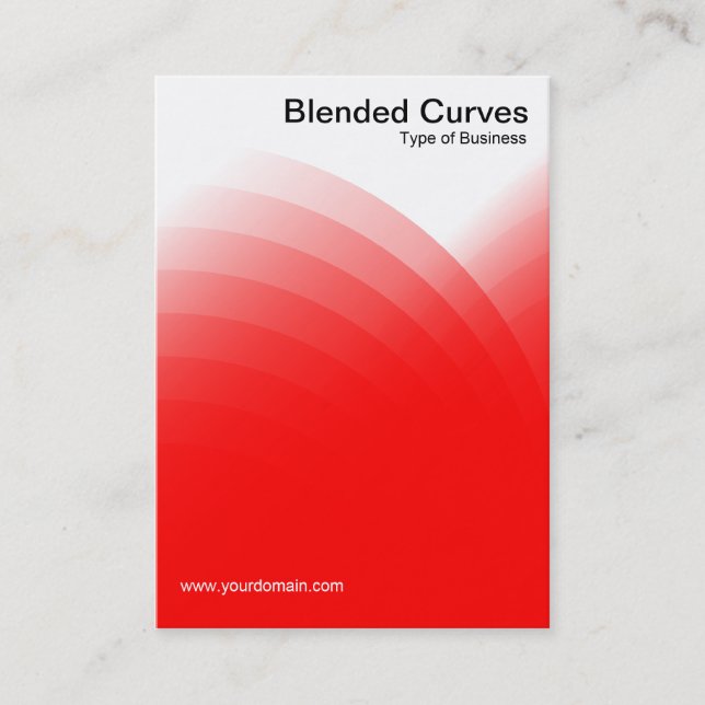 Blended Curves - Rot Visitenkarte (Vorderseite)