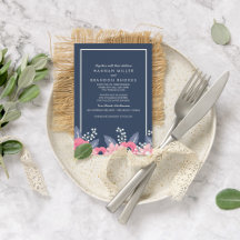 Blended Families Brilliant Blue Floral Wedding