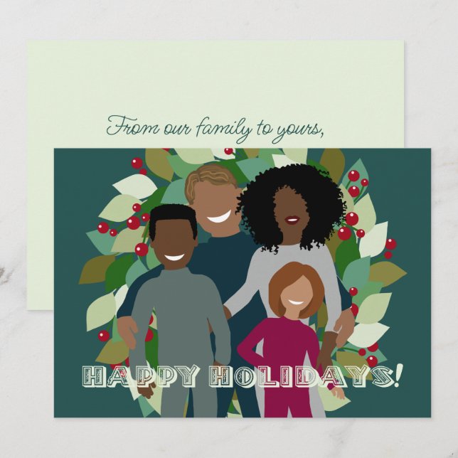 Blended Family Holiday Berries Wreath (Vorne/Hinten)