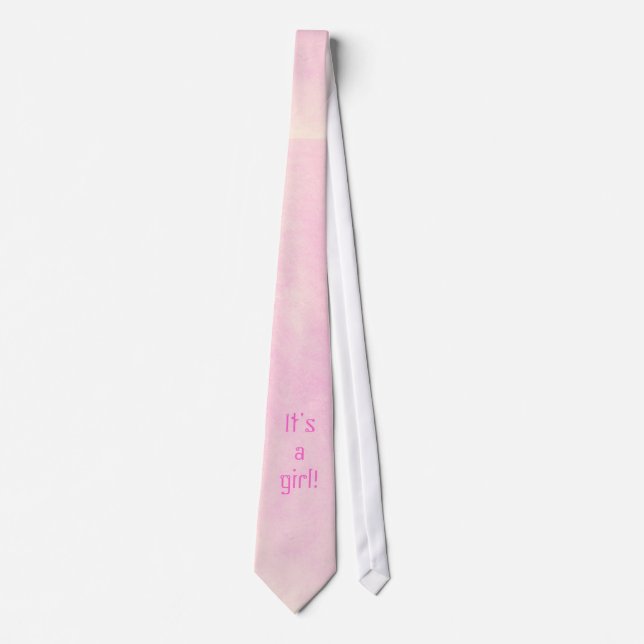 Blended Pink Es ist ein Mädchen, neue Papa-Krawatt Krawatte (Vorderseite)