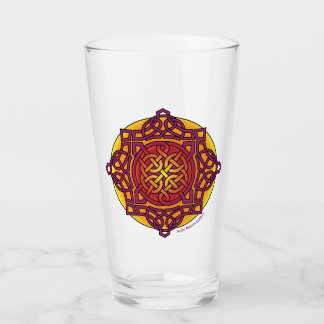 Blended Red Celtic Knot Glass Glas