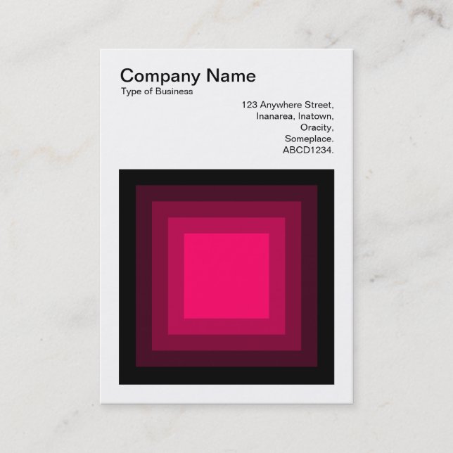 Blended Square - Schwarz bis Neon Red Visitenkarte (Vorderseite)