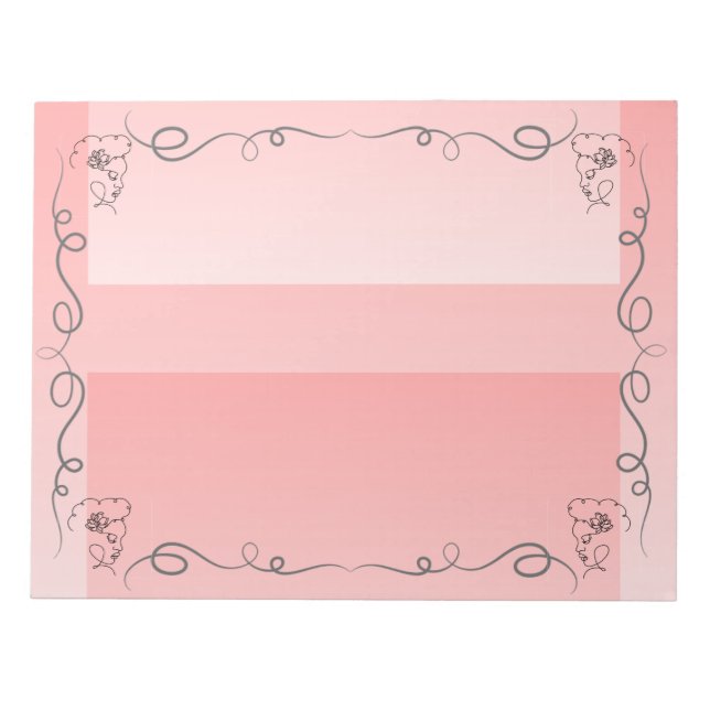 Blenden Beauty Coral Large Notepad Notizblock (Vorderseite)