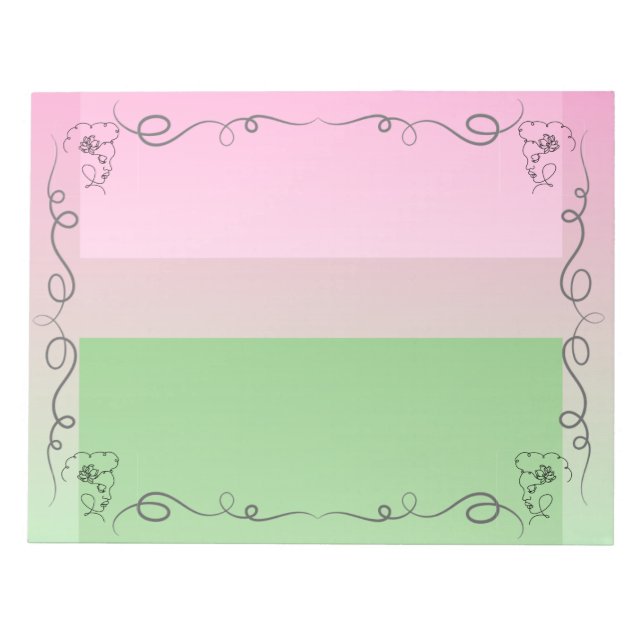 Blenden Beauty Roselle Grosses Notepad Notizblock (Vorderseite)