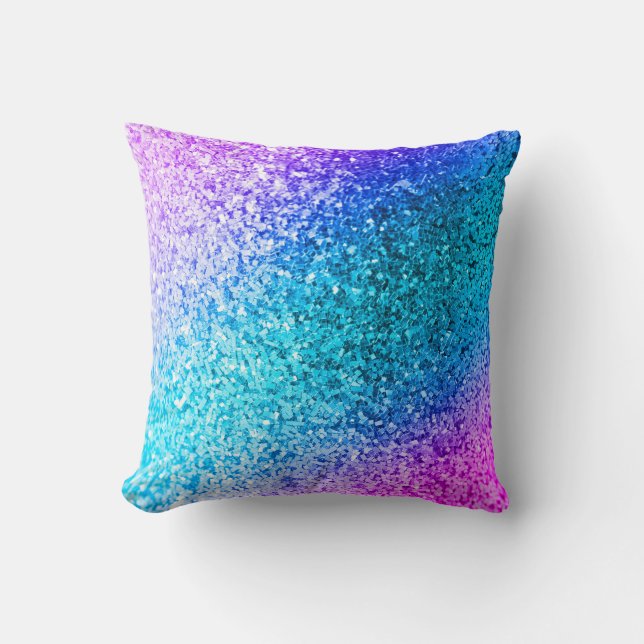 Blenden Glitzer Girly Monogram Couchkissen Kissen (Vorderseite)