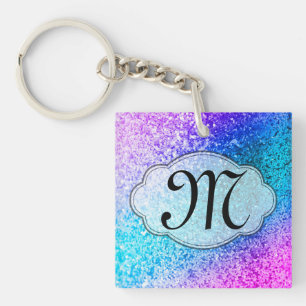 Blenden Glitzer Girly Pink Lila Aquamarine Schlüss Schlüsselanhänger