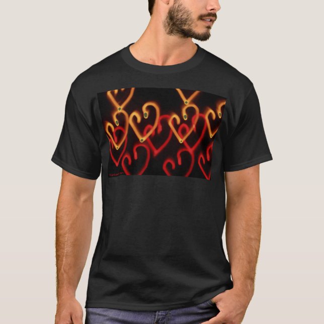 Blenden Sie Liebe-Herzen 2 T-Shirt (Vorderseite)